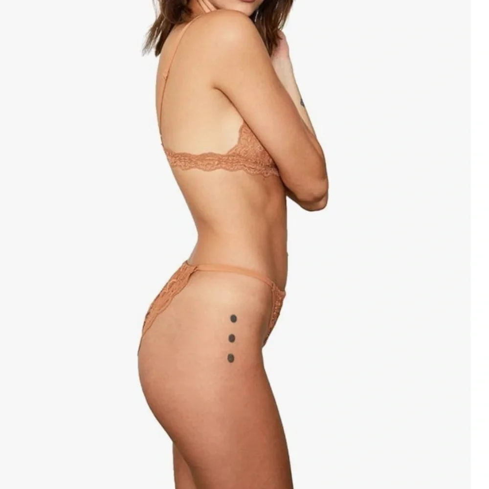 NEW We Are HAH Brown Sugar Chase Me Down Lace Cheeky Panty Size XLarge
